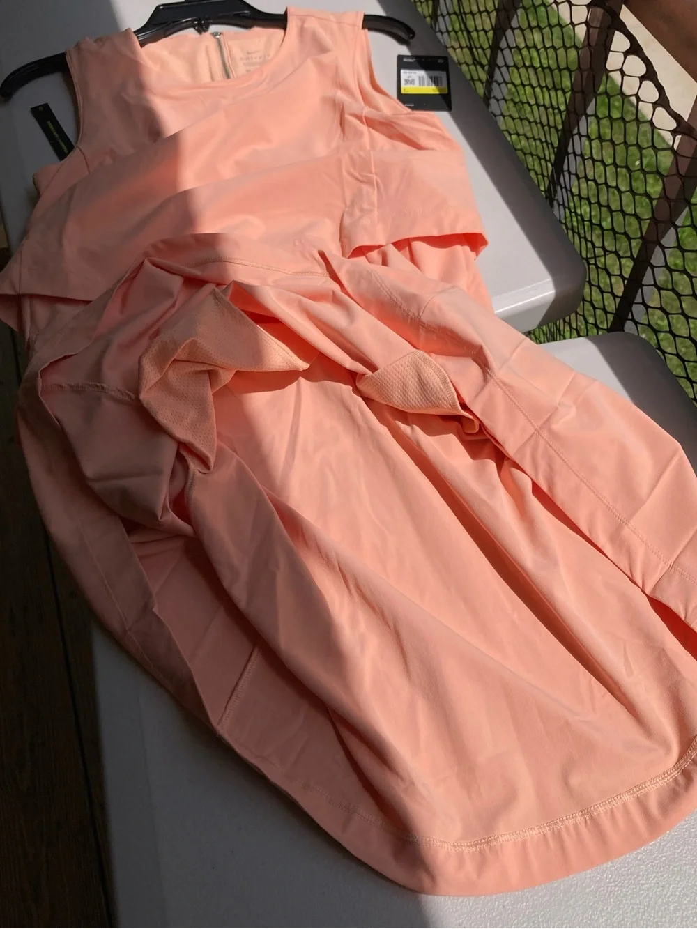 Nike Peach Orange Golf Tennis Dress Sport Sleeveless Tank Dress with Pockets